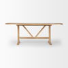 Viktor 84'L Light Brown Solid Wood Dining Table thumbnail 2