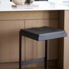 Kiran Backless 26in Seat Counter Stool | Black Wood with Black Metal, Counter & Bar Stool by Mercana, 17" length x 17" width x 26" height thumbnail 4