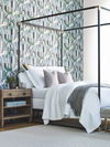 Sculptural Garden Dark Blue & Green Wallpaper thumbnail 2