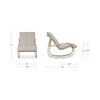 Lyra Outdoor Rocking Chair Beige, Outdoor Chair by Moe's Home, 2'2.77" width x 2'10" height x 3'2" depth thumbnail 10