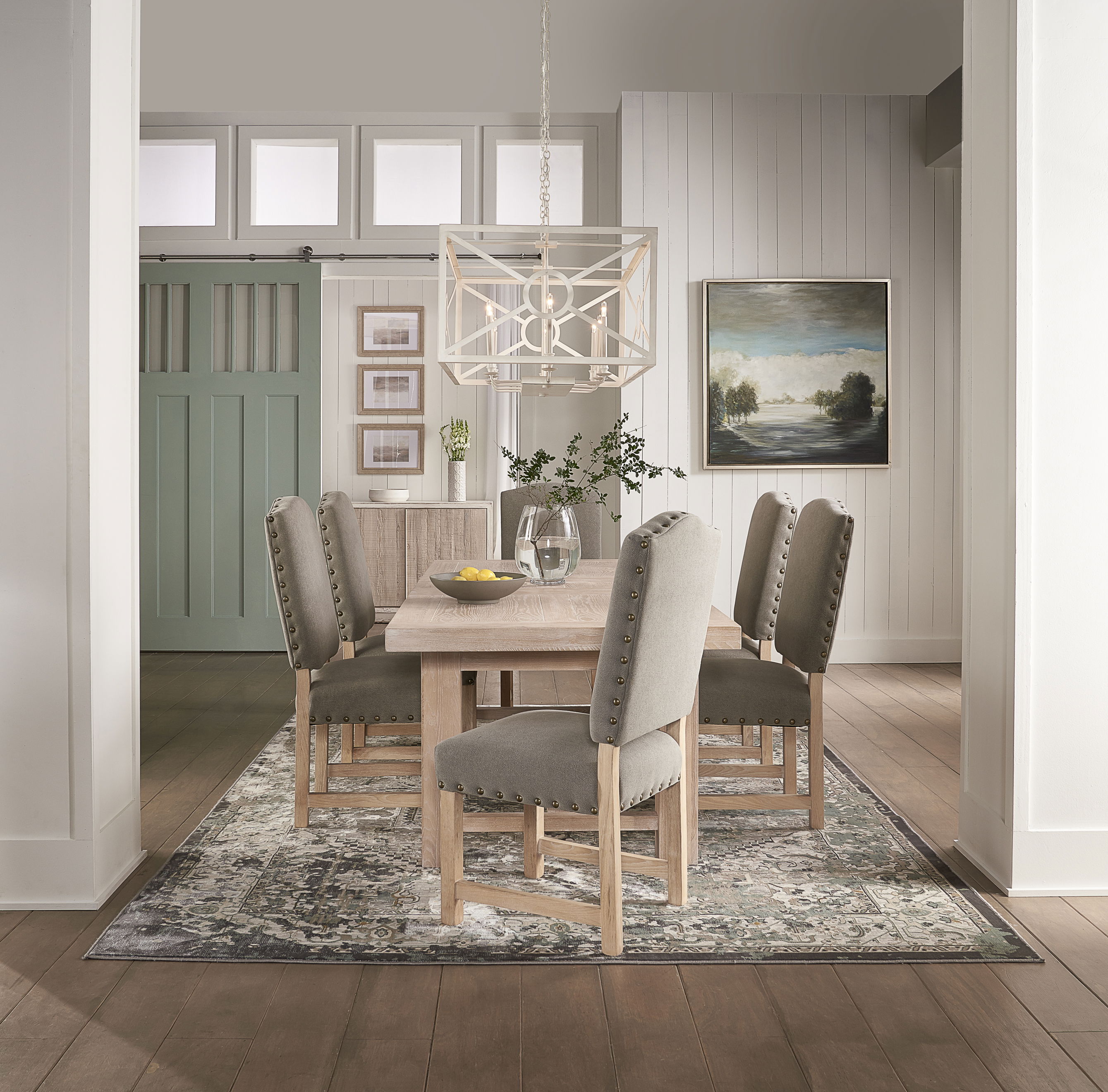 Bauhaus Dining Table, by Sarreid, 110" length x 39" width x 30" height View 3