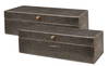 Gatsburg  Shagreen Box  Ant.Grey S/2, by Sarreid, 6" length x 1' width x 3" height thumbnail 1