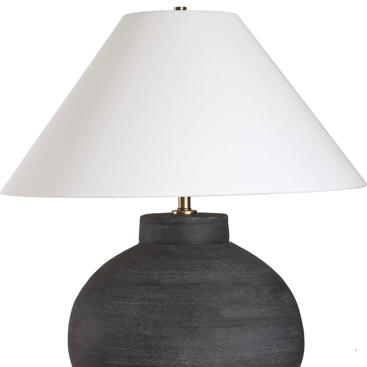 Tramore Rustic Charcoal Table Lamp, by Uttermost, 1'10" width x 2'1.5" height x 1'10" depth View 6