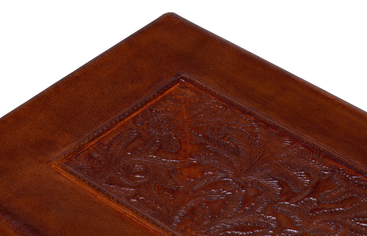 Botanical Leather Box On Stand, by Sarreid, 10" length x 2' width x 2'1" height View 7