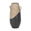 Tully Textured Matte Brown with Matte Black Ceramic Floor Vase thumbnail 0