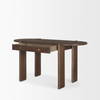 Sohan Dark Brown Elm Wood Oblong Desk, by Mercana, 59" length x 25" width x 30" height thumbnail 8