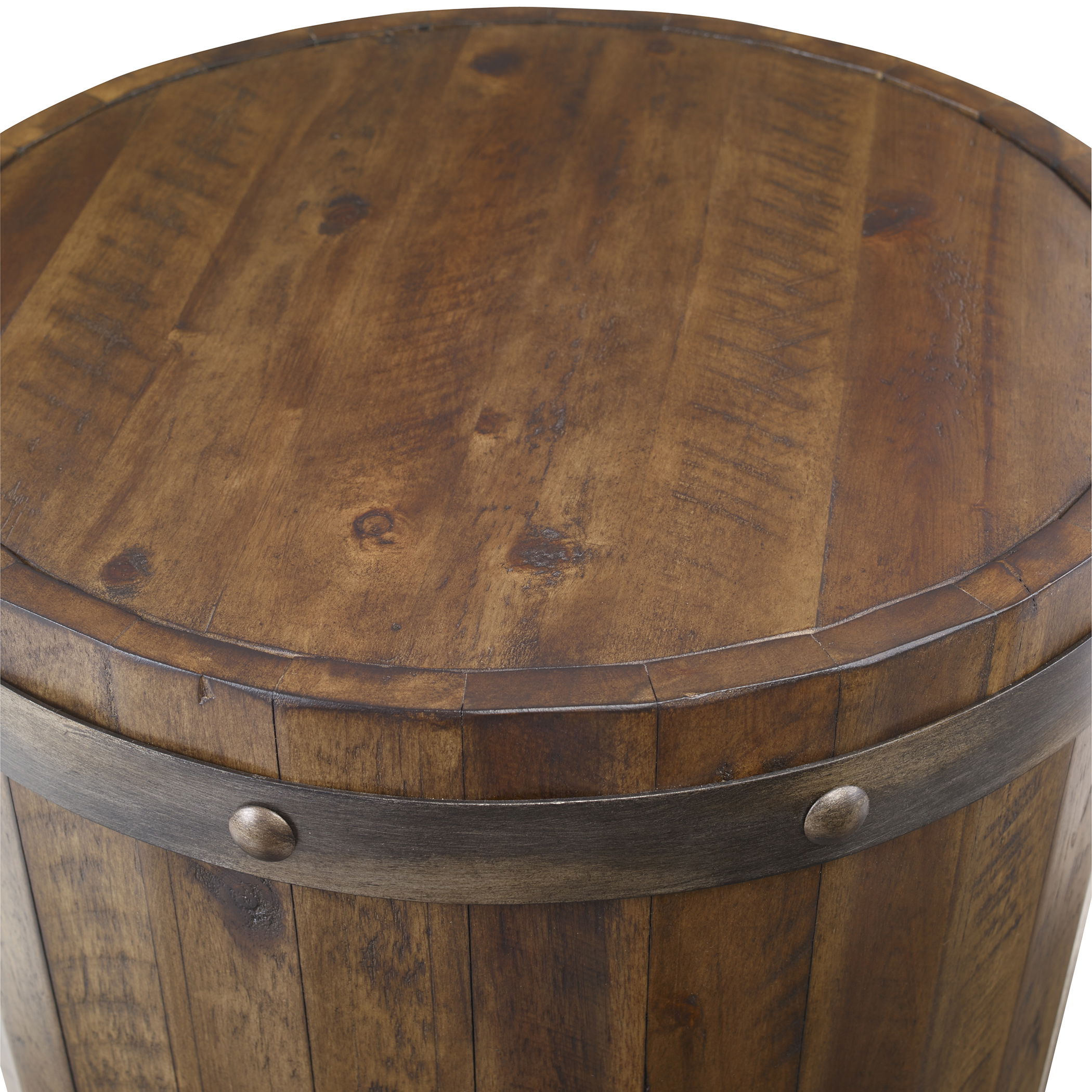 Ceylon Wine Barrel Side Table large image 