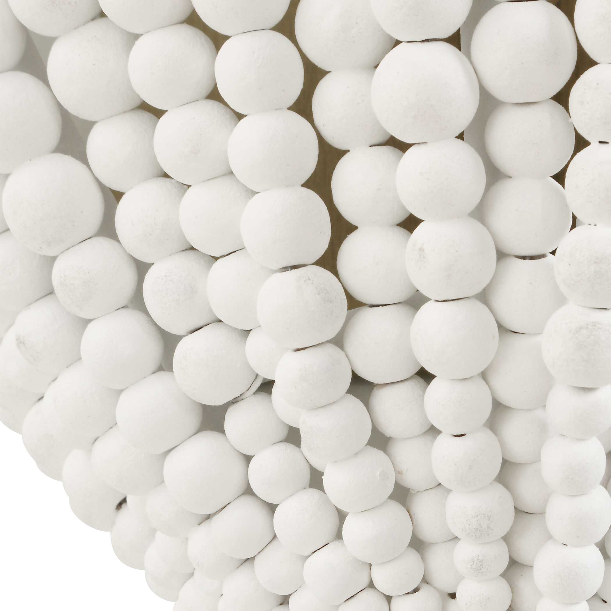 Biddeford 1 Light White Beaded Sconce large image 