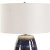 Orleans Blue Glaze Table Lamp, by Uttermost, 18" width x 27.5" height x 18" depth thumbnail 5