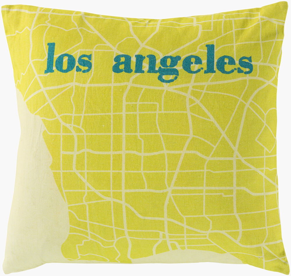 City Maps Accent Pillow, Decorative Pillow by Surya, 18" length x 18" width