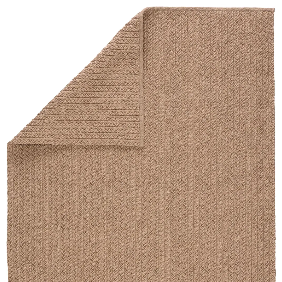 Iver Indoor/ Outdoor Solid Tan Area Rug large image 