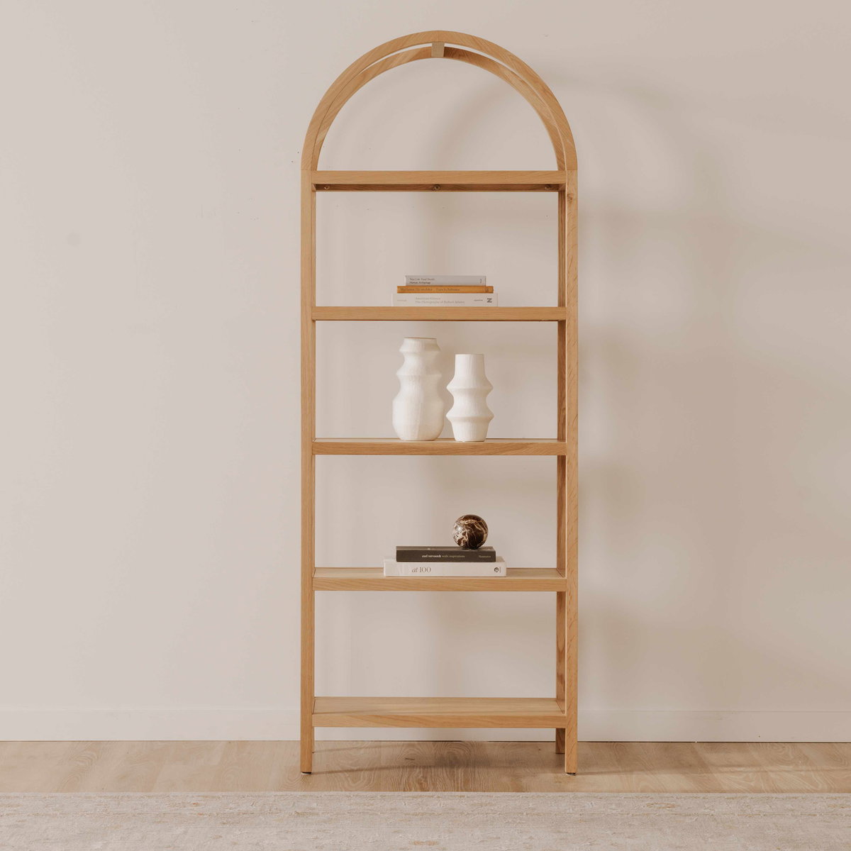 Eero Bookcase Natural, Shelving & Bookcase by Moe's Home, 30" width x 80" height x 16" depth View 5