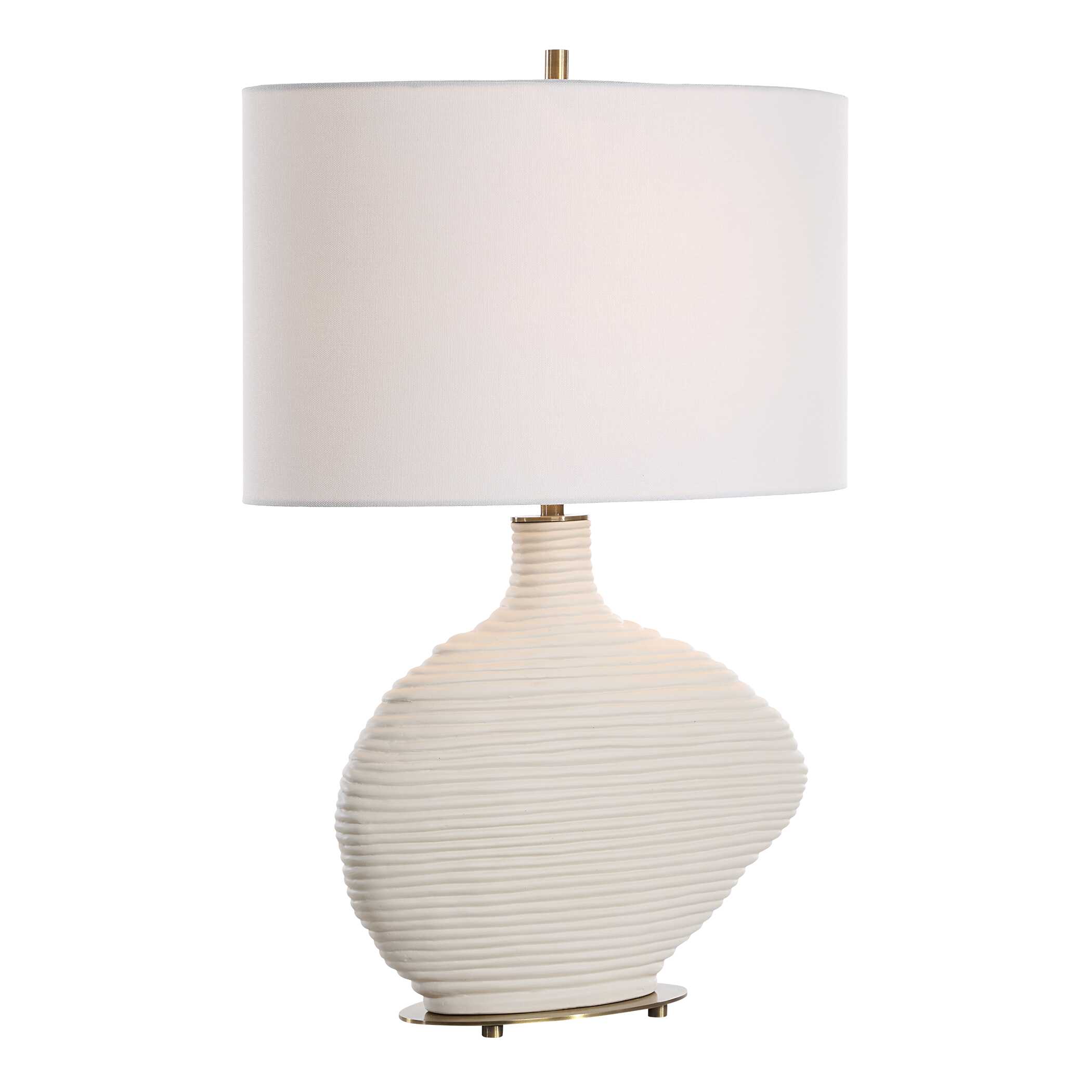 Duostacked Ceramic Table Lamp, by Uttermost, 14.5" width x 24.25" height x 4.25" depth View 7