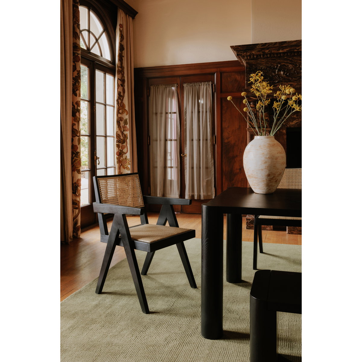 Takashi Chair Black- Set Of Two, Dining Chair by Moe's Home, 20" width x 33" height x 20" depth View 9