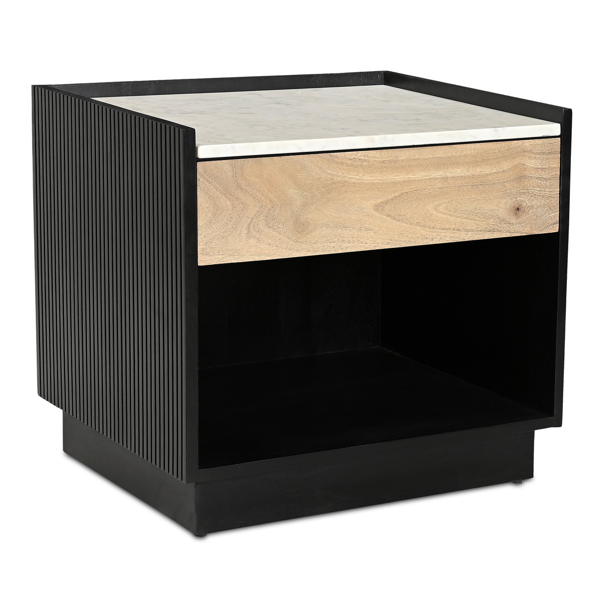 Carter Nightstand Black, by Moe's Home, 22" width x 20" height x 18" depth View 2