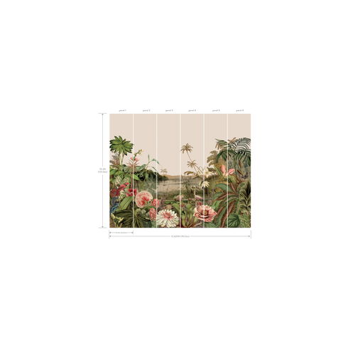 Floating Gardens Green Wall Mural