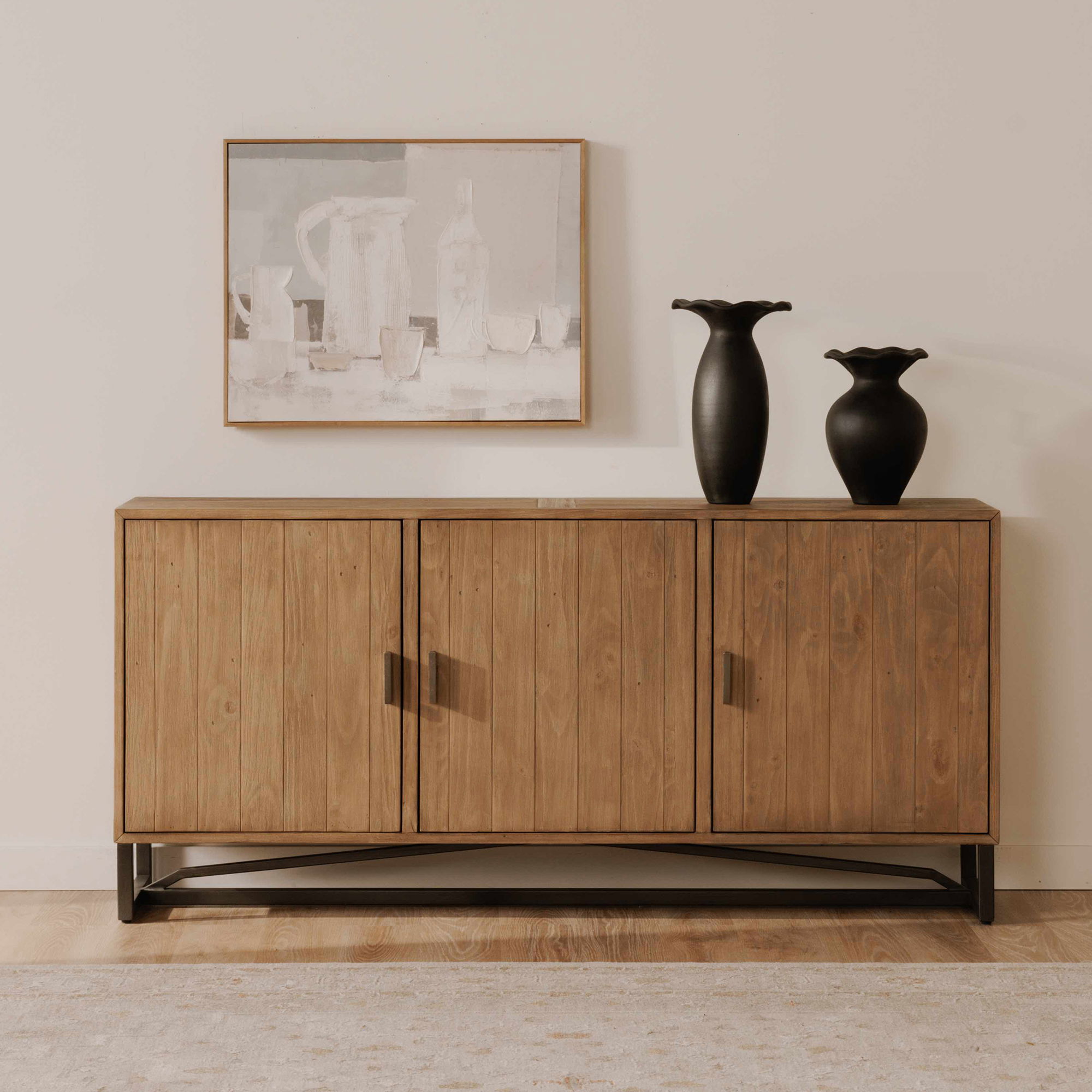 Sierra Sideboard Natural, Cabinets & Sideboard by Moe's Home, 68" width x 31.75" height x 16.5" depth View 7