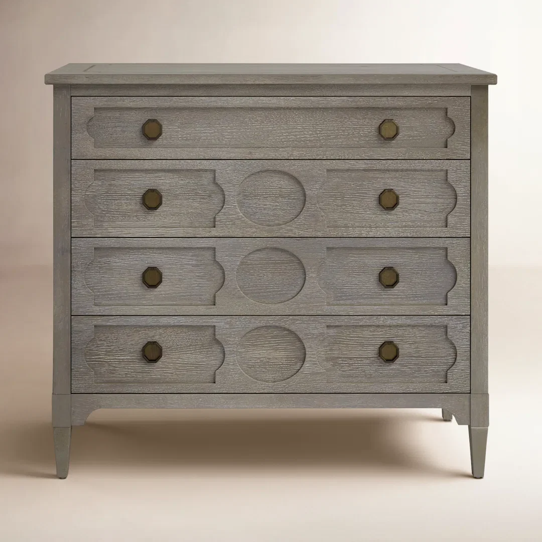 Julie Playlist 4 Drawer Dresser, by Universal Furniture, 38" width x 34" height x 19" depth View 9