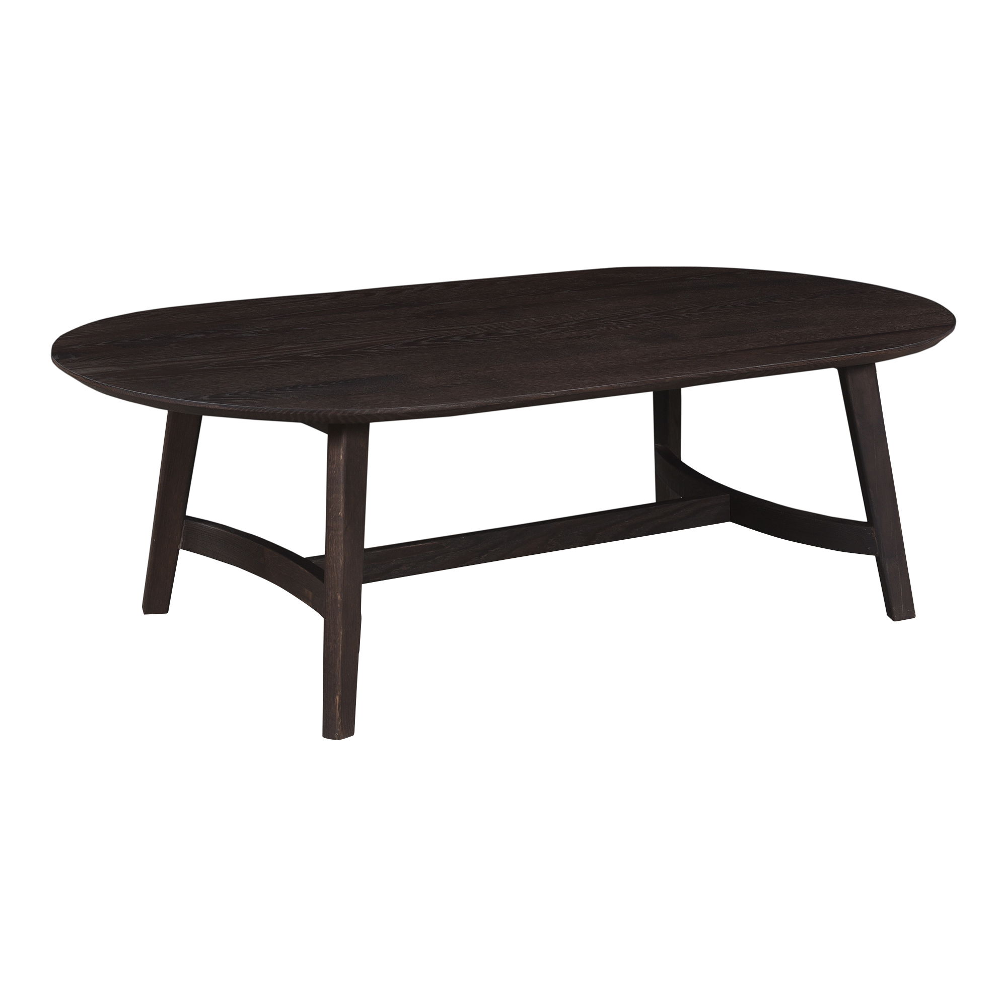 Trie Coffee Table Dark Brown, by Moe's Home, 54" width x 17" height x 28" depth View 2