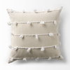 Erica 20x20 Cream With White Detail Pillow Cover, Decorative Pillow by Mercana, 20" length x 20" width x 0.2" height thumbnail 7
