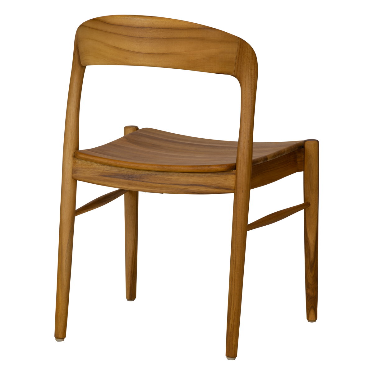 Ingrid Side Chair in Teak, Dining Chair by Woven, 21.75" width x 31" height x 23" depth View 4