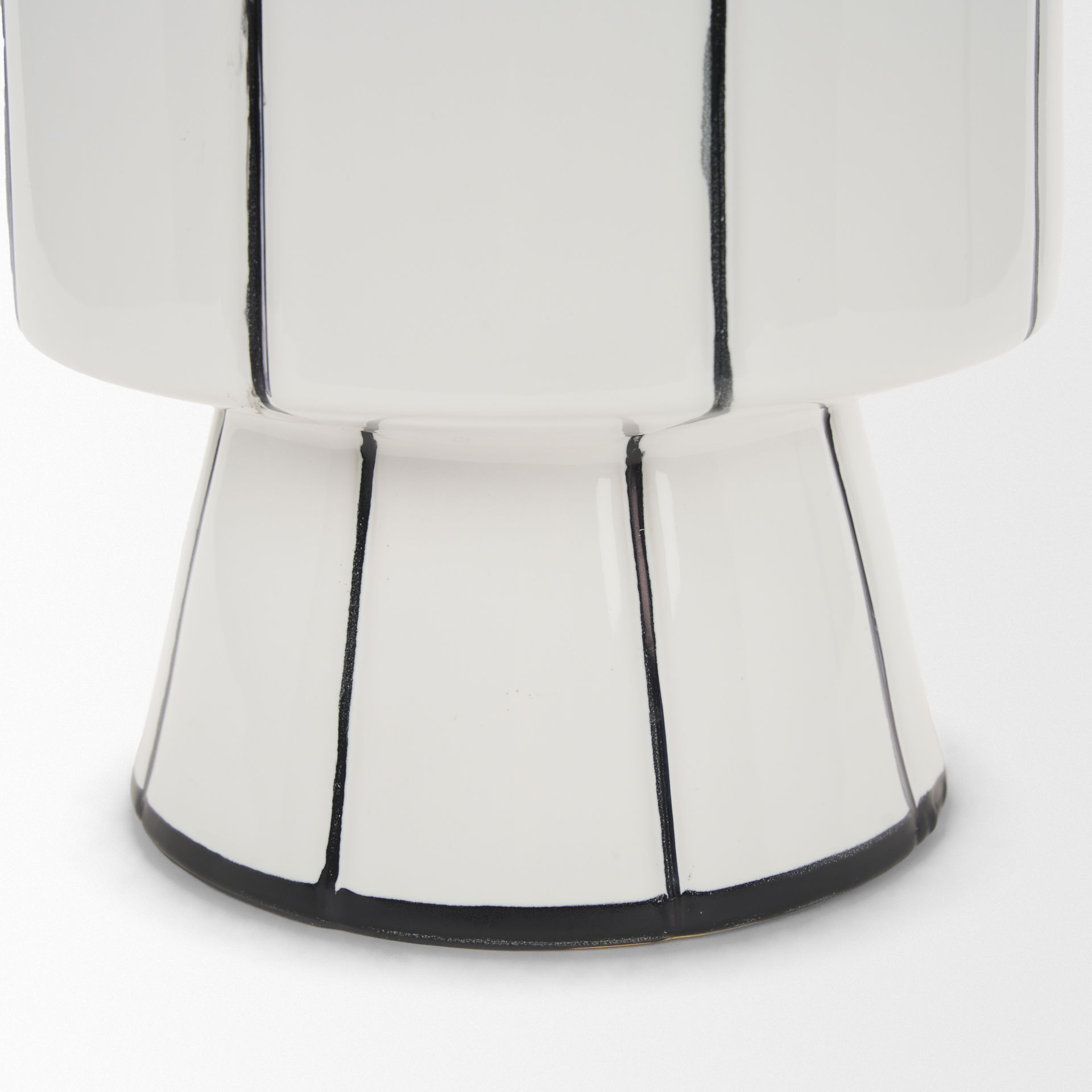 Dinah Small White with Black Stripes  Ceramic Vase large image 