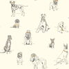 Dog's Life Silver & Gold Metallic Wallpaper, by York Wall, 33' length x 1'8.5" width x 0.02" depth thumbnail 1