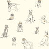 Dog's Life Silver & Gold Metallic Wallpaper, by York Wall, 33' length x 1'8.5" width x 0.02" depth thumbnail