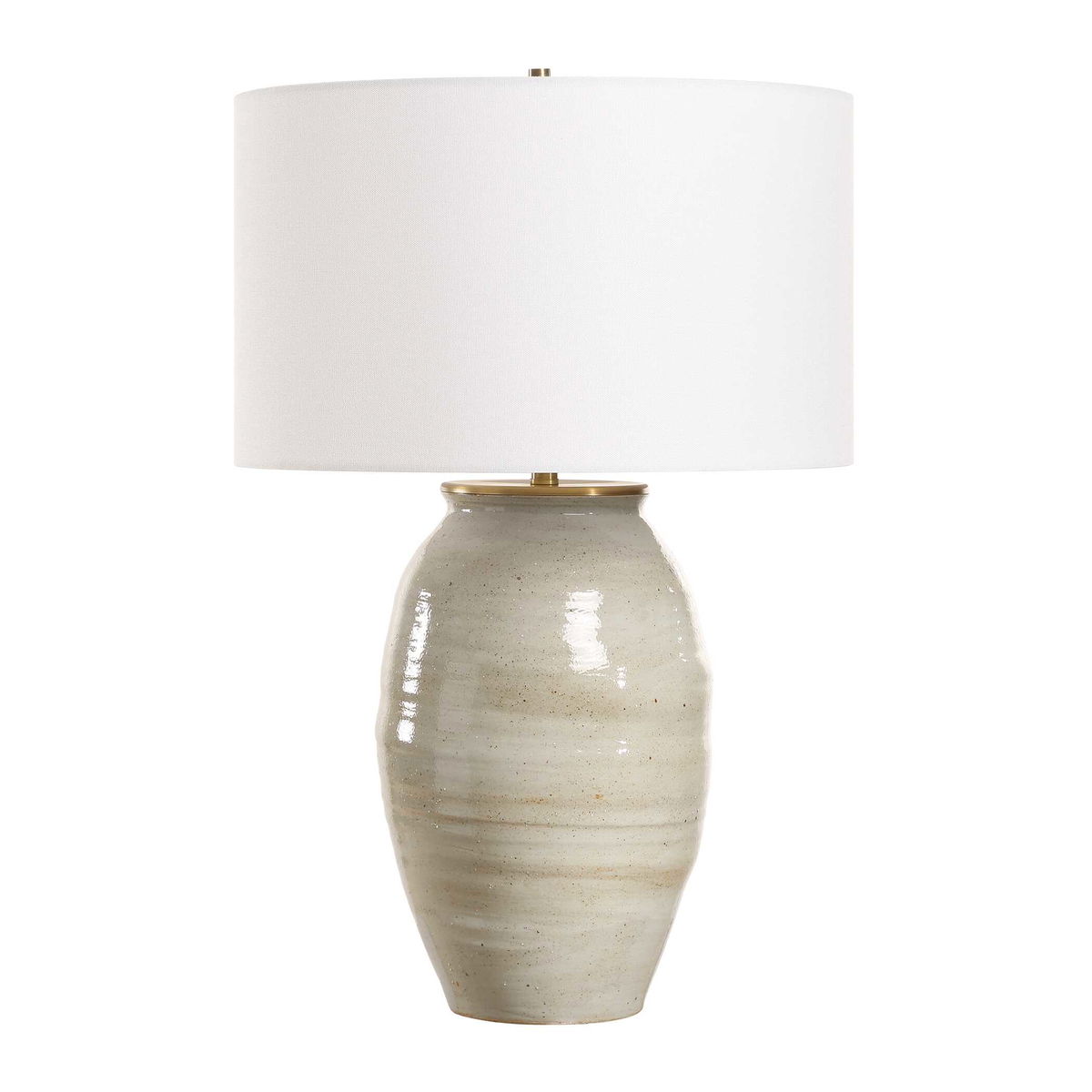 Amos Ceramic Table Lamp, by Uttermost, 17" width x 25.75" height x 17" depth View 5