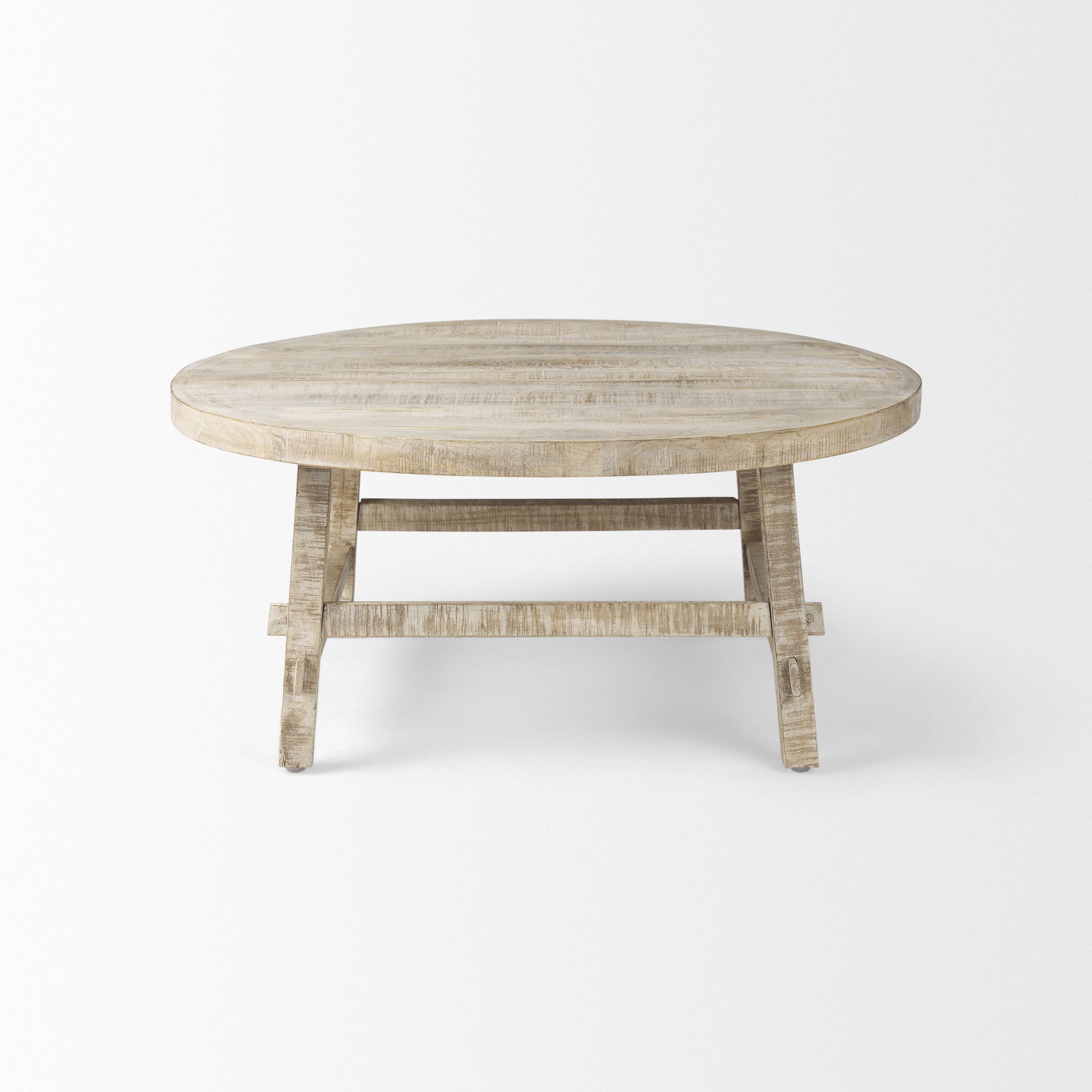 Rosie   Round Blonde Wood Coffee Table large image 