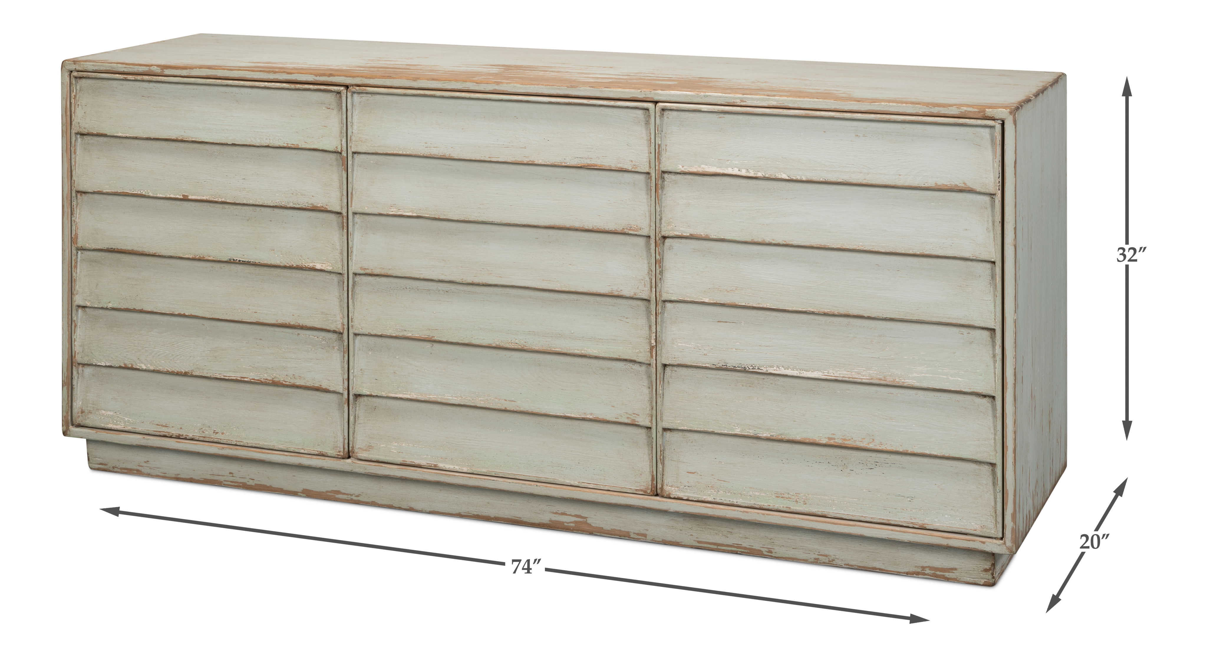 Louvered Sideboard, Sage large image 