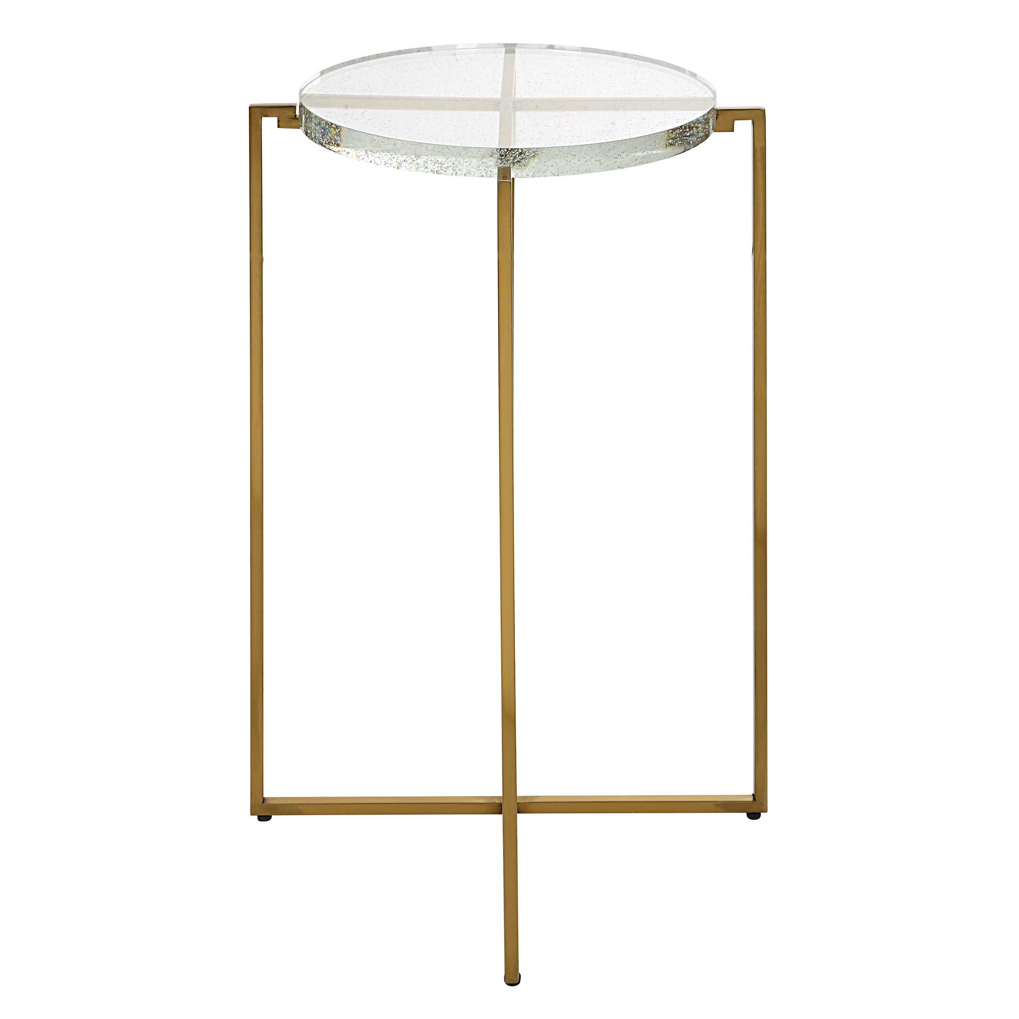 Star-crossed Glass Accent Table, Furniture by Uttermost, 15.62" width x 24.25" height x 15.62" depth View 6