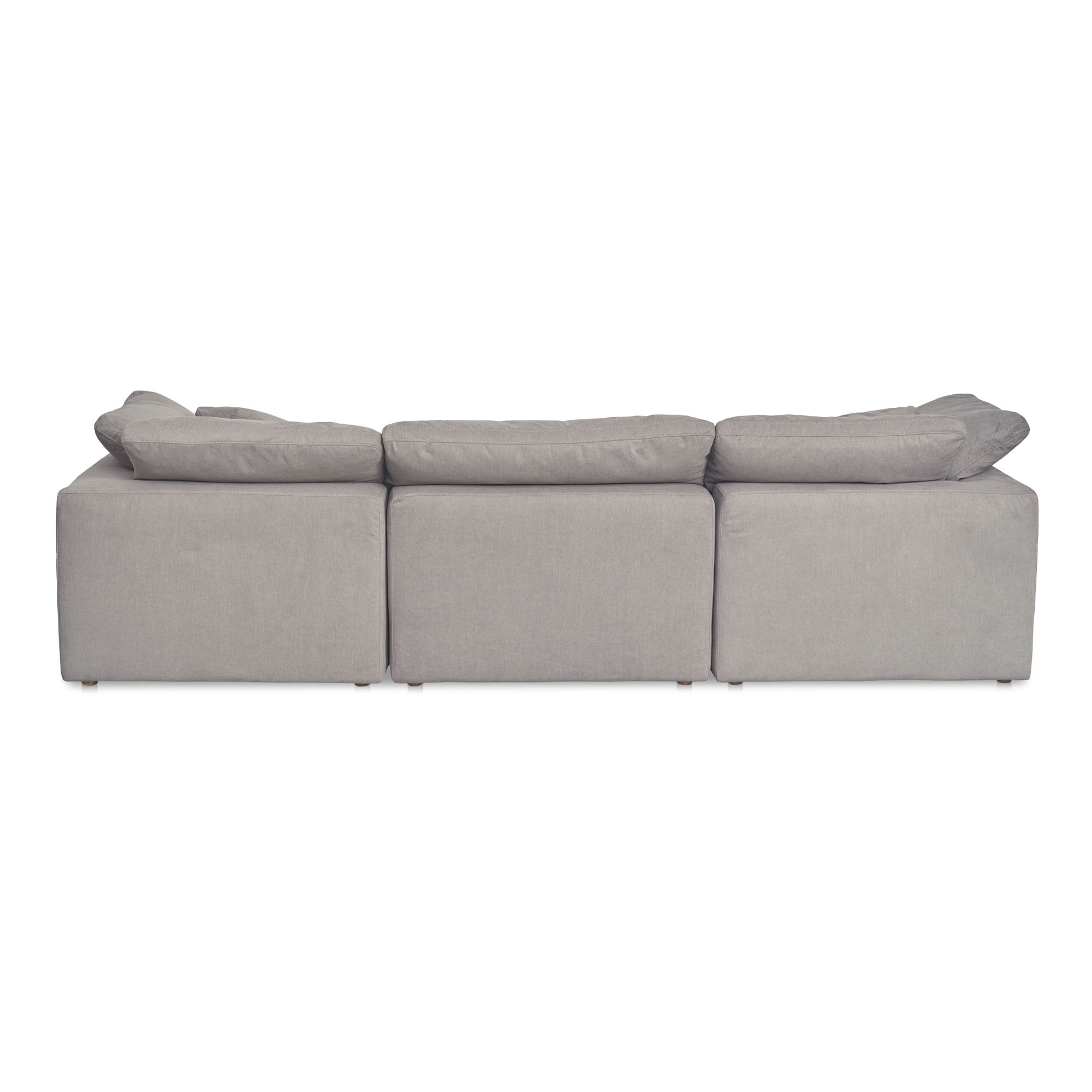 Clay Modular Sofa Light Grey, Sectional Sofa by Moe's Home, 133.5" width x 32.5" height x 44.5" depth View 4