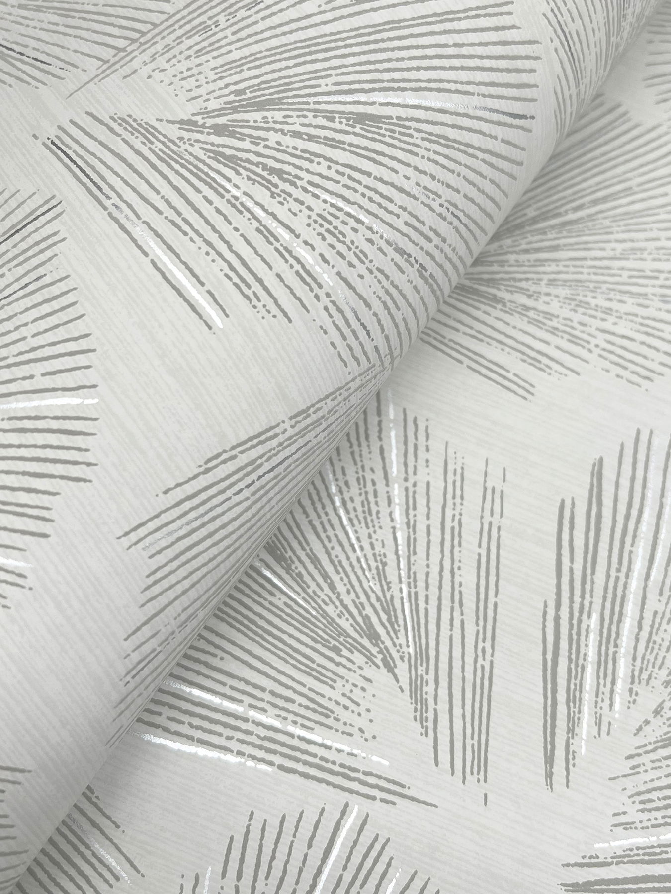 Elora Leaf Grey Wallpaper large image 