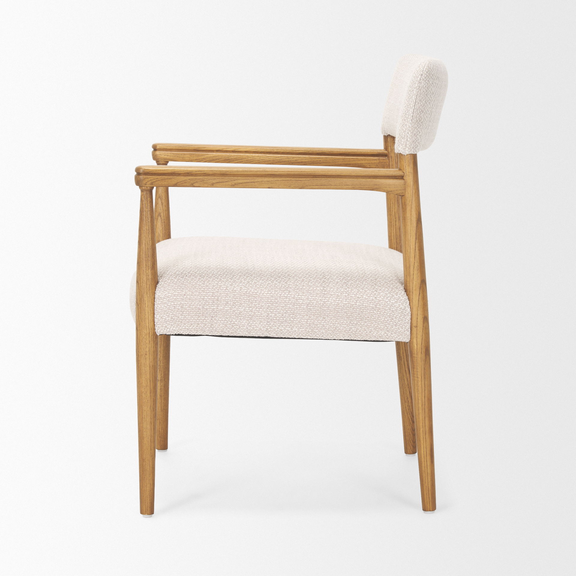 Toni Light Brown Nettlewood with Cream Heathered Performance Fabric Dining Chair large image 