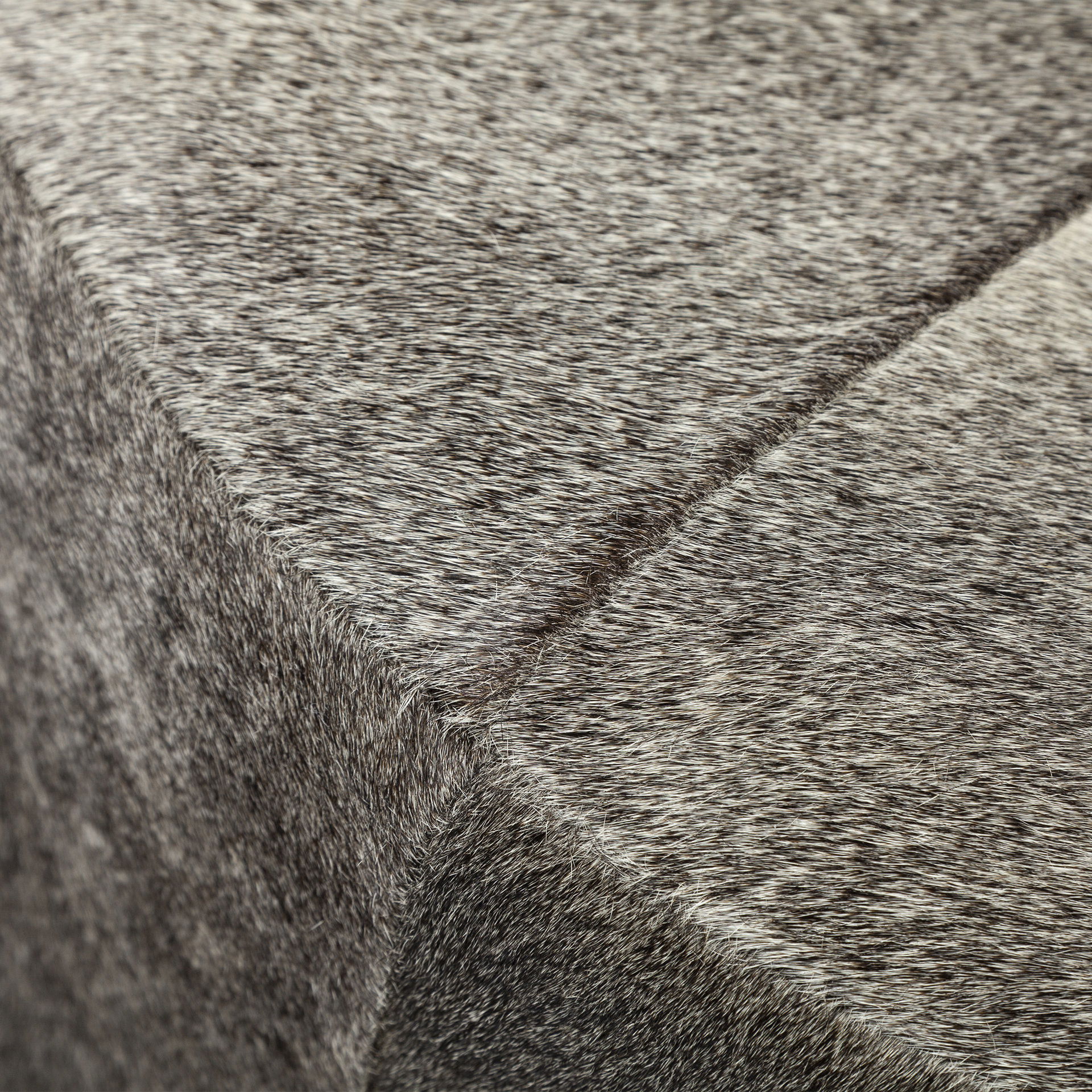 Zahavi I 23'H grey-toned hair-on-hide ottoman large image 