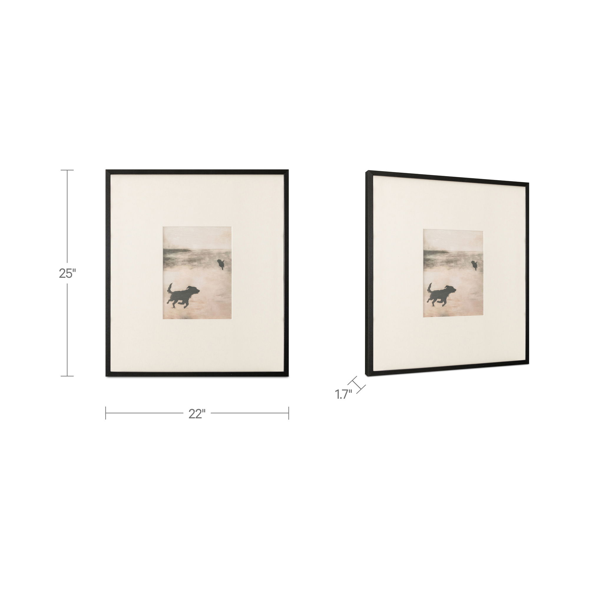 Strand 2 Framed Print, Painting by Moe's Home, 22" width x 25" height x 1.75" depth View 6