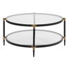 Chadid Round Glass Coffee Table, Furniture by Uttermost, 39" width x 18.25" height x 39" depth thumbnail 7