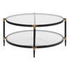 Chadid Round Glass Coffee Table, by Uttermost, 39" width x 18.25" height x 39" depth thumbnail 7
