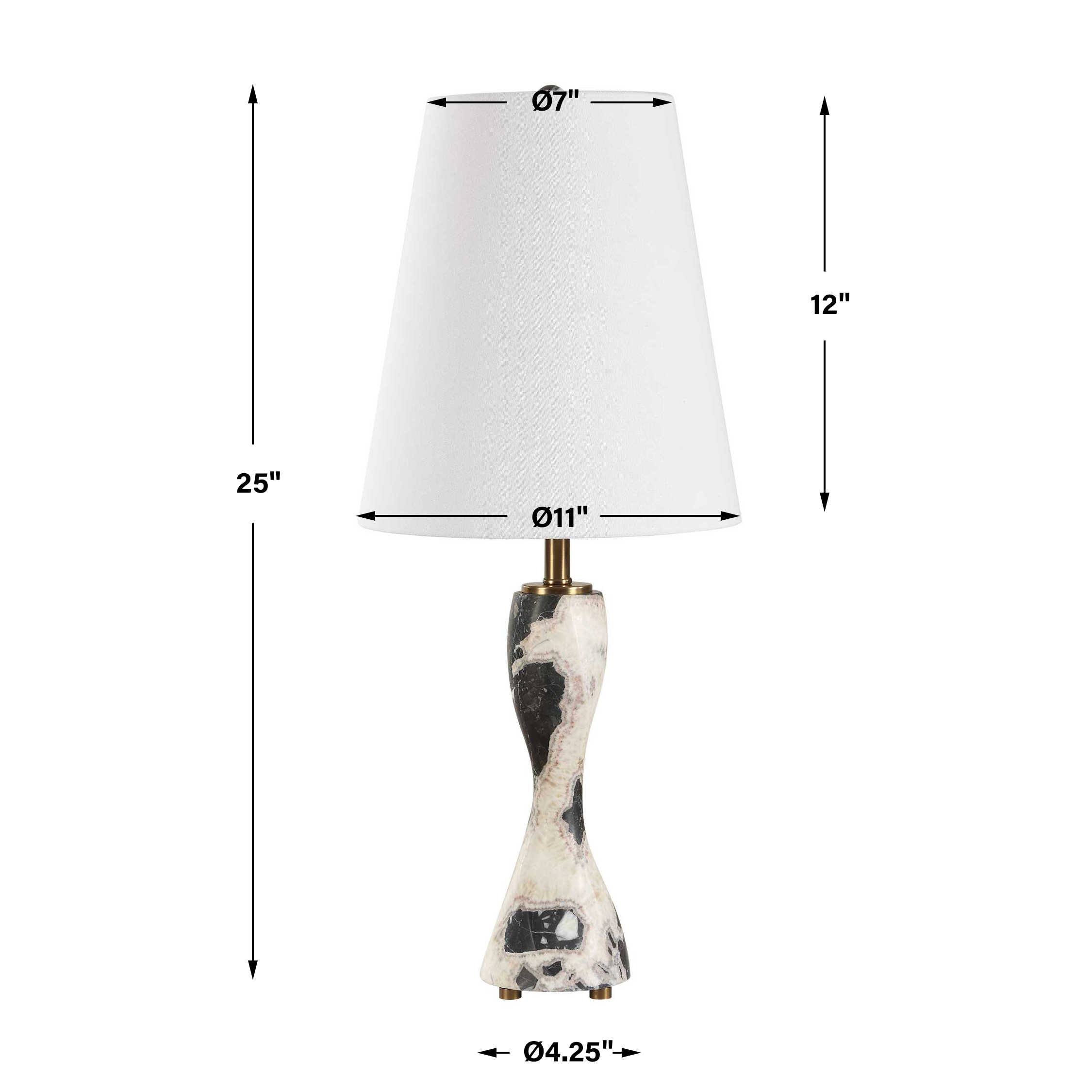 Marcela Panda Marble Buffet Lamp large image 