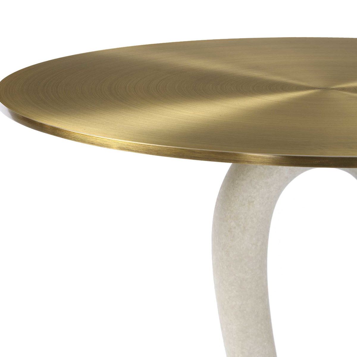 Sonia Modern Brass Accent Table, Side & End Table by Uttermost, 14" width x 23.25" height x 14" depth View 7