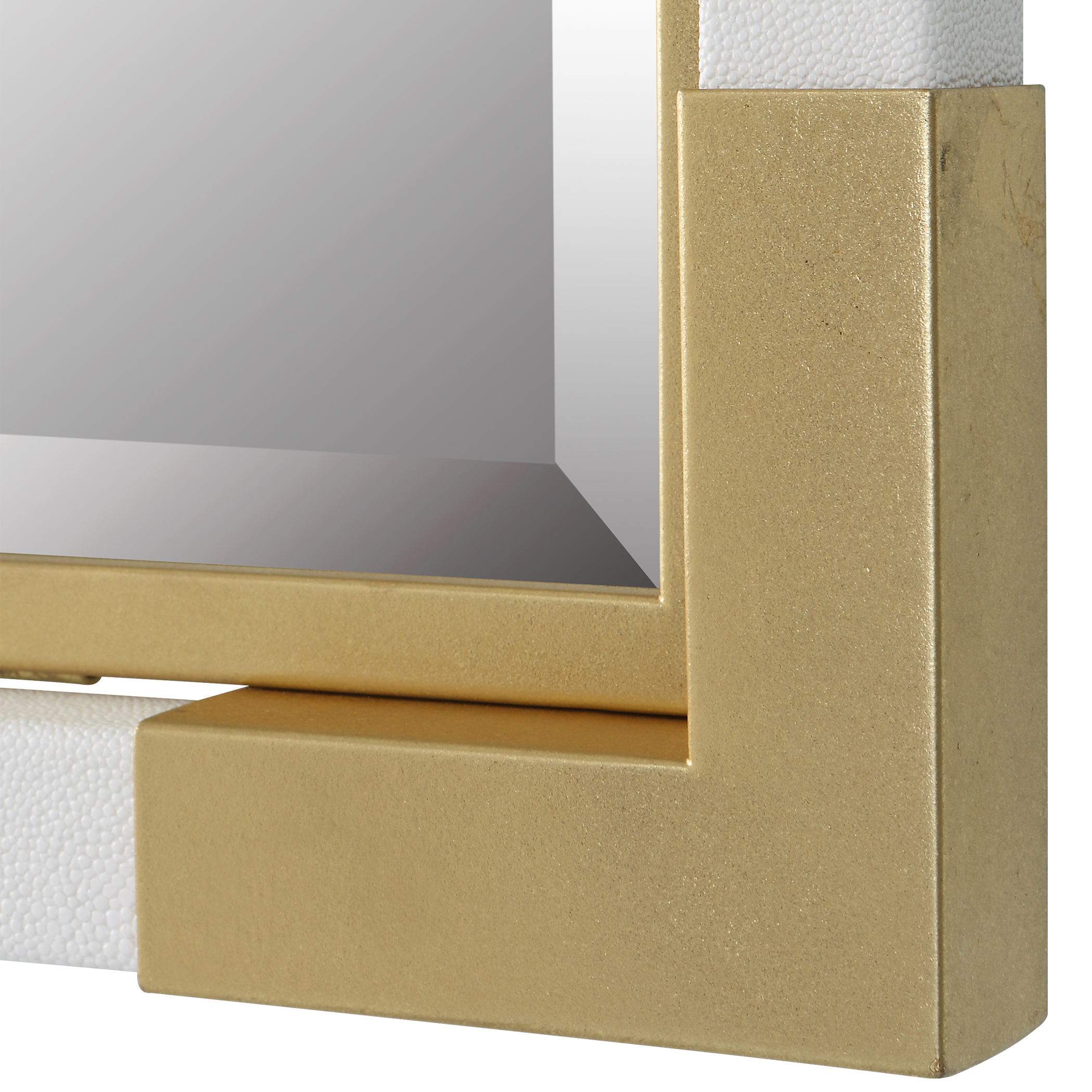 Malik White & Gold Mirror large image 