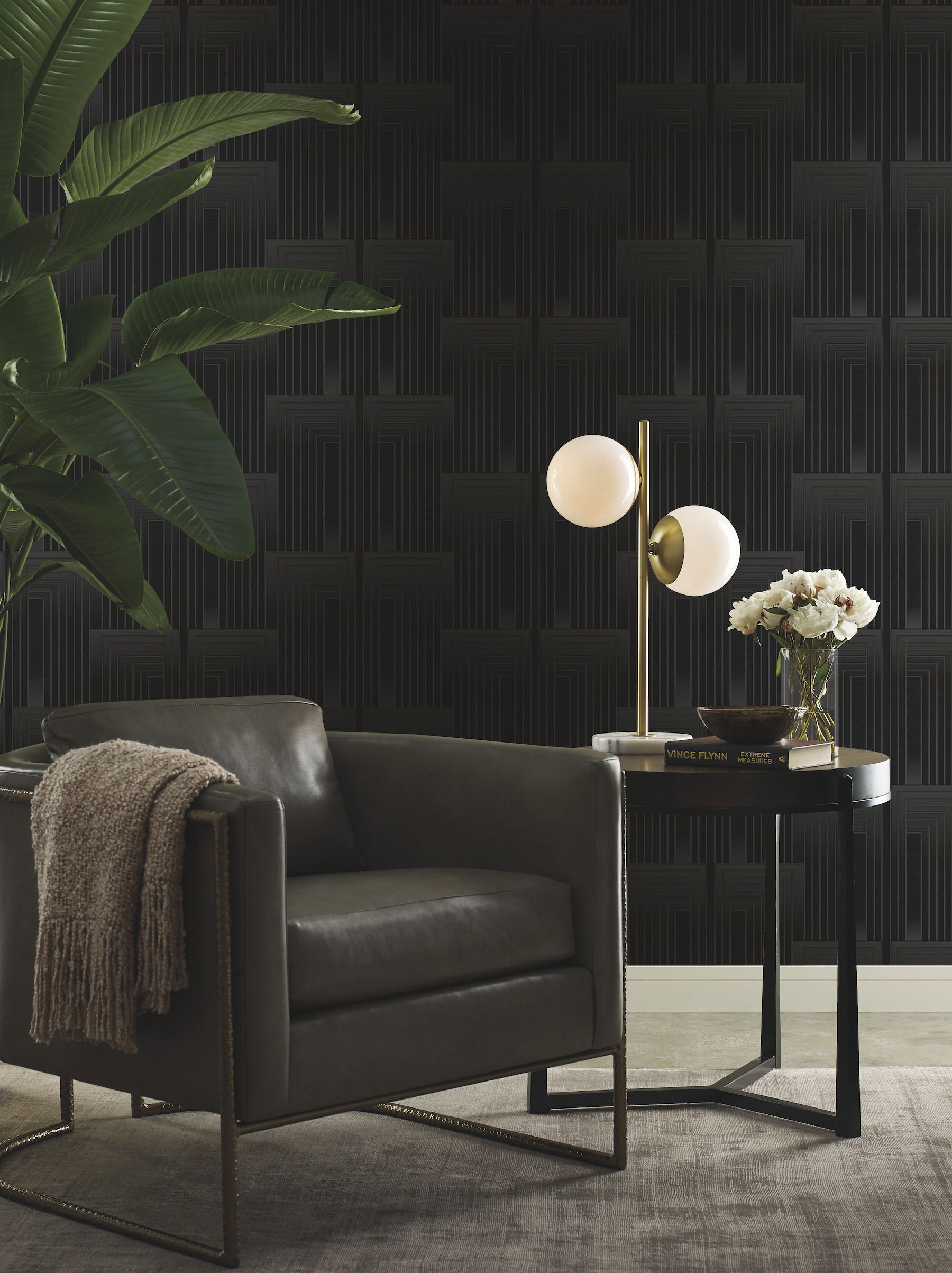 Vanishing Black & Copper Wallpaper large image 
