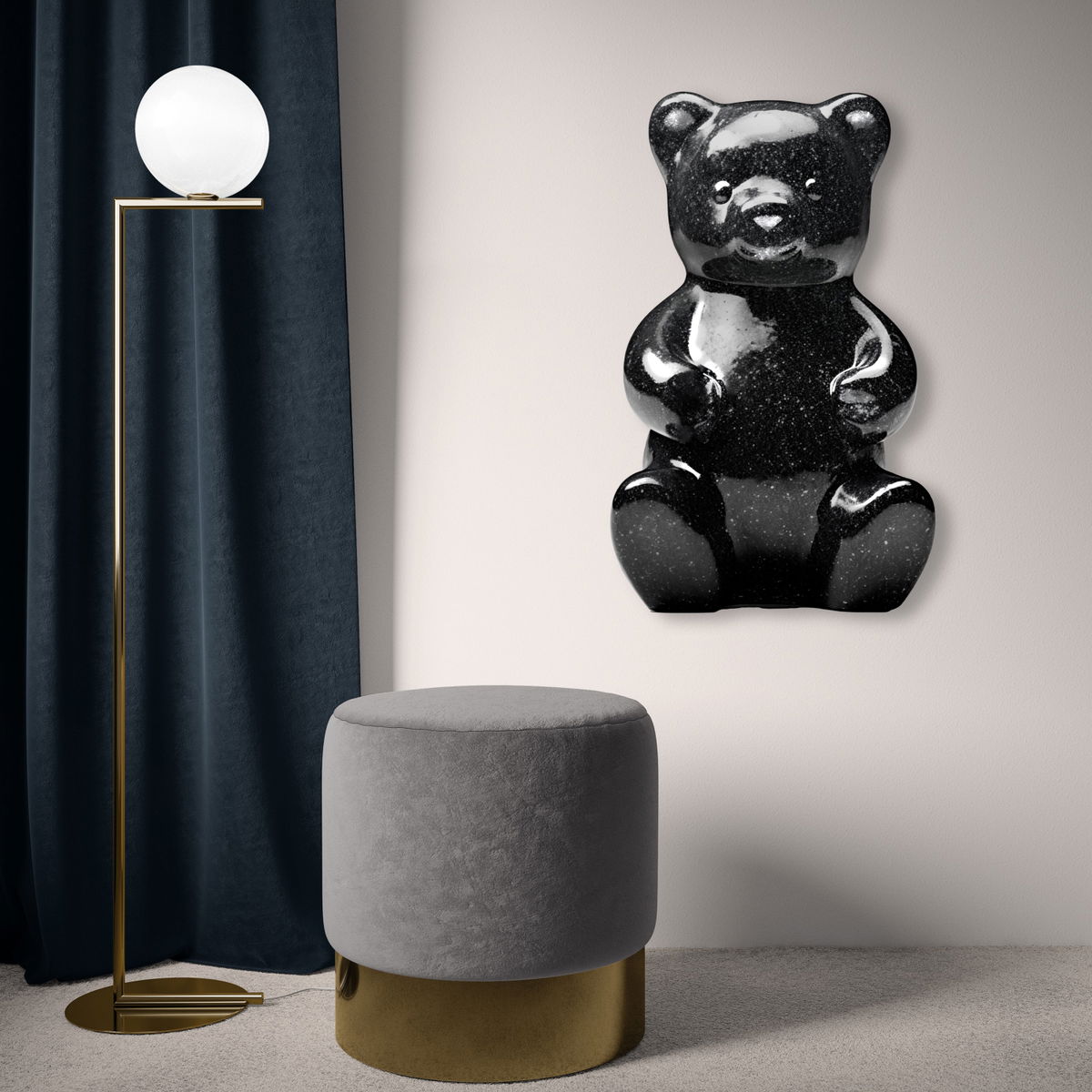 Gummy Bear Black (No Embellishment), Art by Oliver Gal,  15x10 View 2