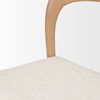 Nobu Oak Wood with Cream Fabric Open Back Dining Chair thumbnail 9