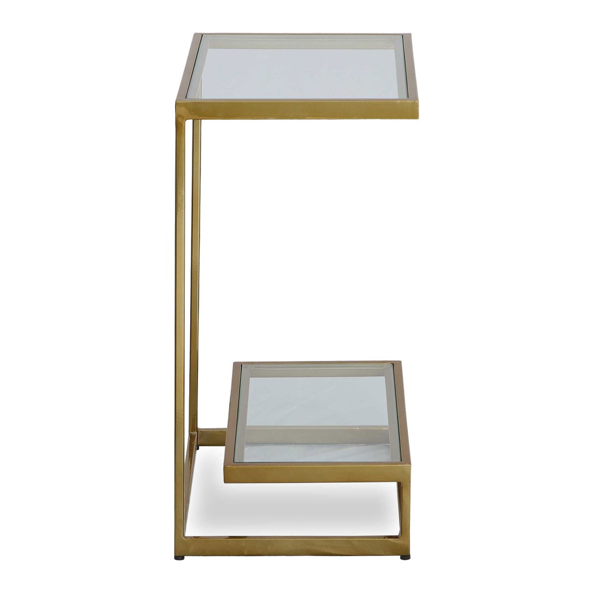 Musing Brushed Brass Accent Table, Side & End Table by Uttermost, 18" width x 24.25" height x 12" depth View 6