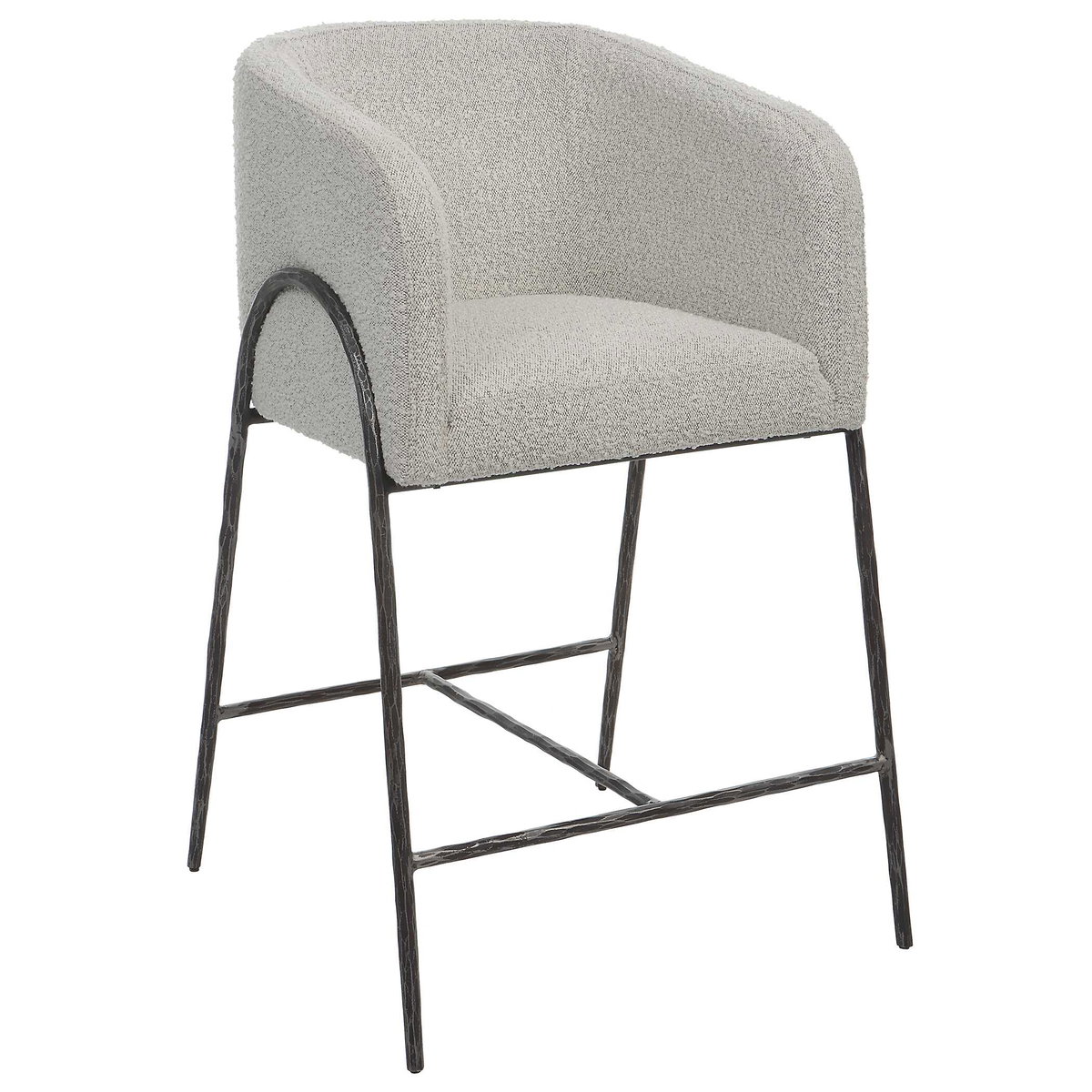 Jacobsen Gray 27' Counter Stool, Counter & Bar Stool by Uttermost, 23" width x 38.5" height x 23" depth View 5