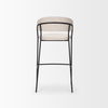 Carolyn Bar Stool with Oatmeal Fabric & Matte Black Metal thumbnail 3