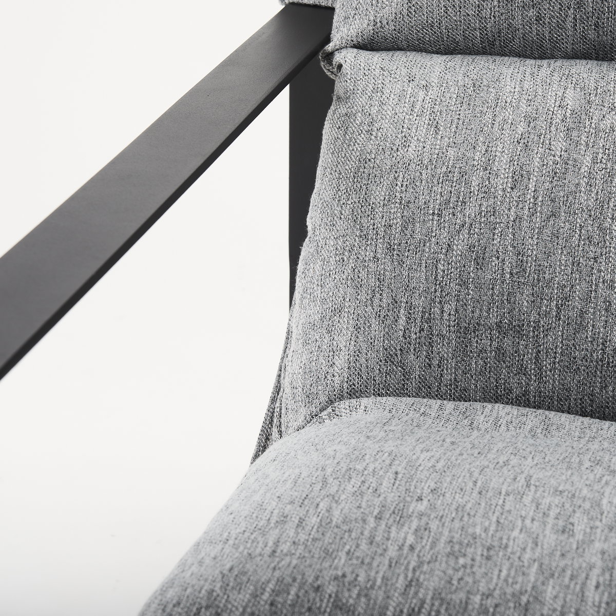 Guilia Castlerock Gray With Metal Frame Sling Accent Chair, by Mercana, 26.77" length x 34.88" width x 29.96" height View 13