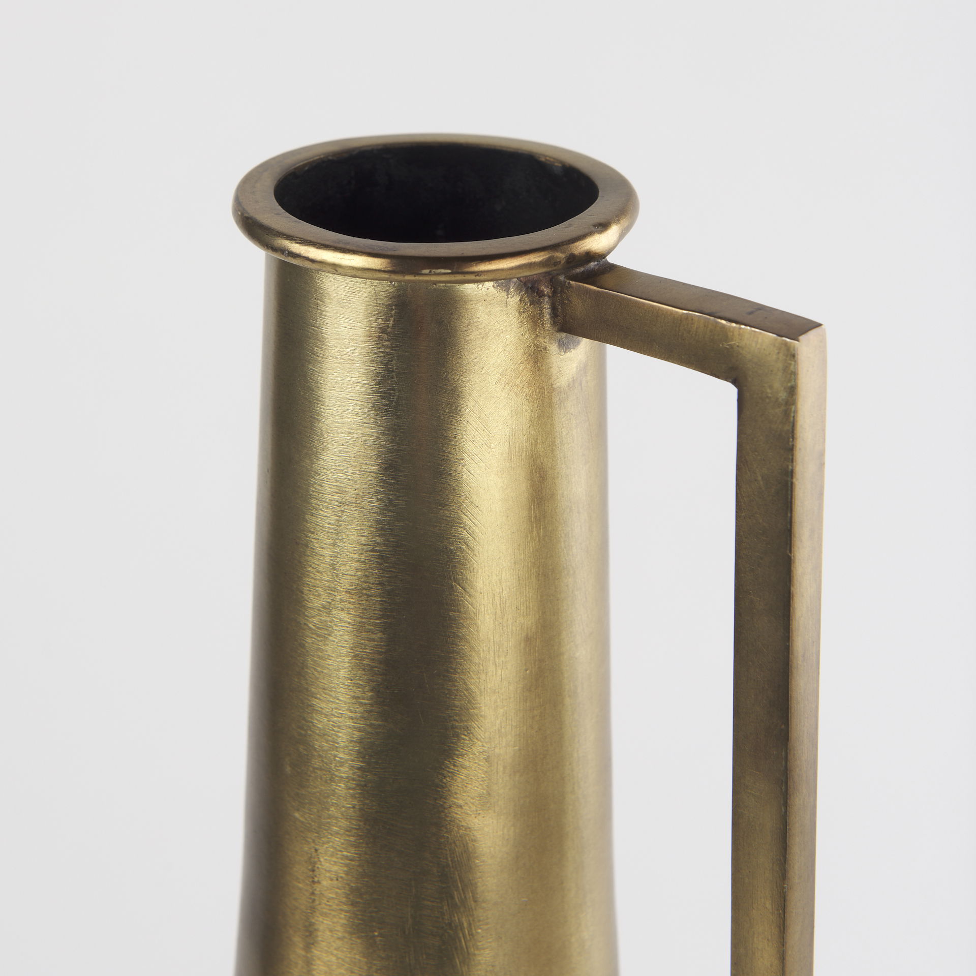 Aubrey Medium 18.0H Gold Iron Jug Vase, Decorative Jar by Mercana, 5.5" length x 5.5" width x 18" height View 10